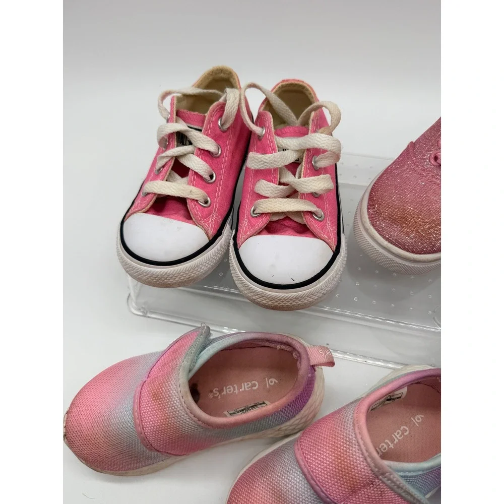 Toddler Girl Shoes Lot Size 6 Nike Converse Sneakers Sandals Pink Purple